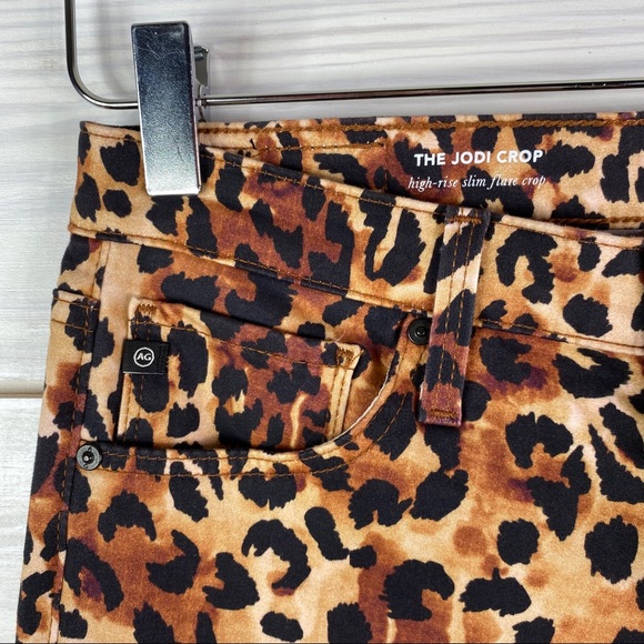 AG Adriano Goldschmied Jeans Jodi Crop Leopard 26 - Picture 6 of 10